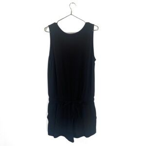 Wilfred | Aritzia Black Sleeveless Flowy Relaxed Fit Romper Size Medium
